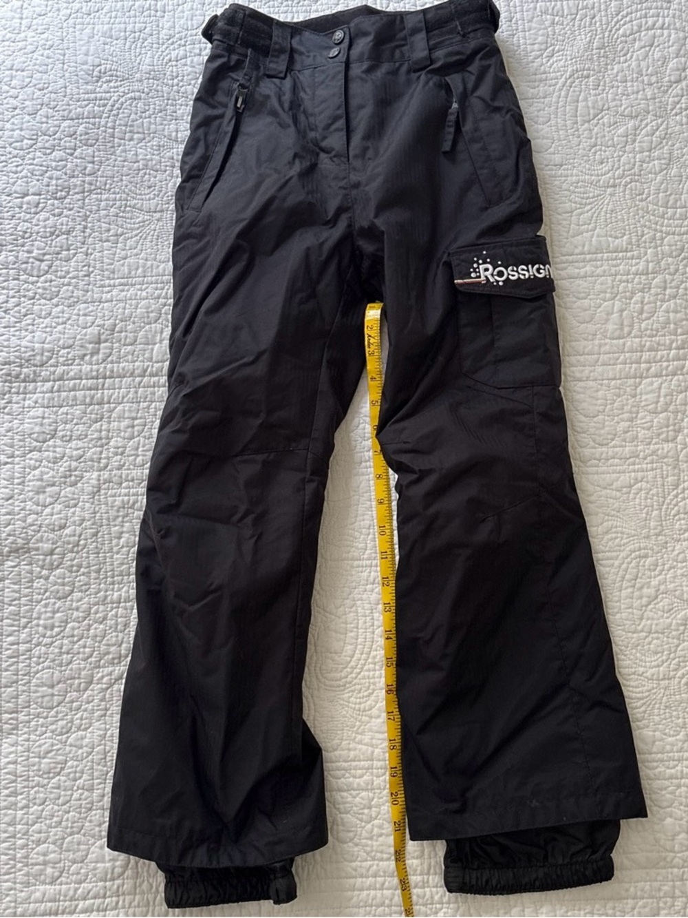 Rossignol Black Kids Snow Pants with Cargo Pocket